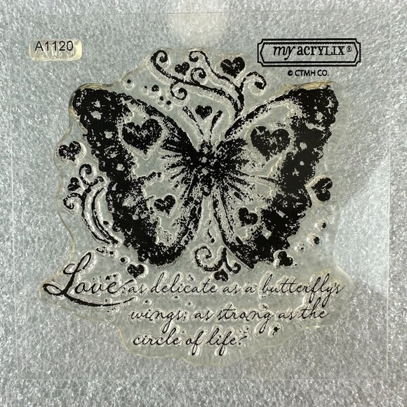 My Acrylix A1120 Quick Cards Butterfly Seasons & Nature Stamp CTMH - Picture 1 of 3